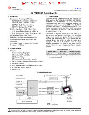 DLPC410 数据手册首页