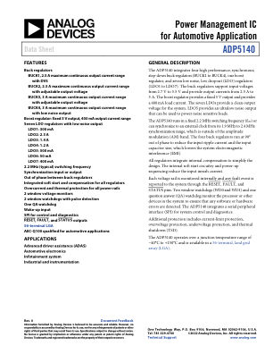 ADP5140 数据手册首页