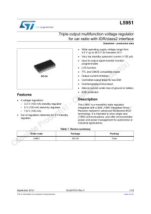 L5951 datasheet cover page