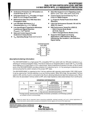 SN74CBTD3305C datasheet cover page