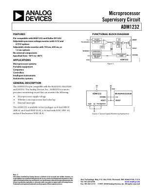 ADM1232 数据手册首页