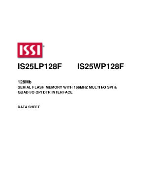 IS25LP128F-JBLA3 datasheet cover page
