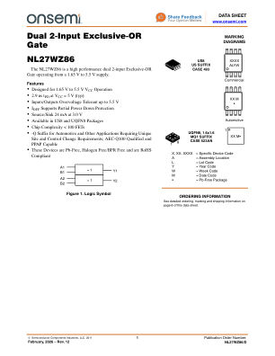 NL27WZ86 datasheet cover page