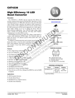 CAT4238 datasheet cover page