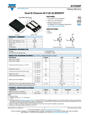 SI7938DP datasheet cover page