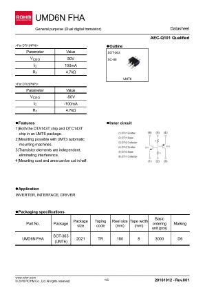UMD6NFHA 数据手册首页