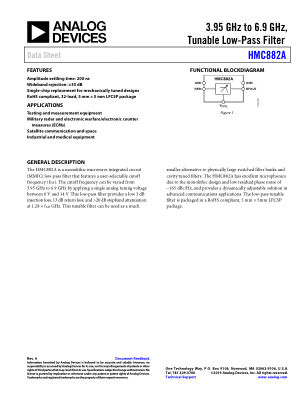 HMC882A datasheet cover page