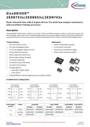 2EDN8533R datasheet cover page