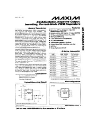 MAX735-MAX755 数据手册首页