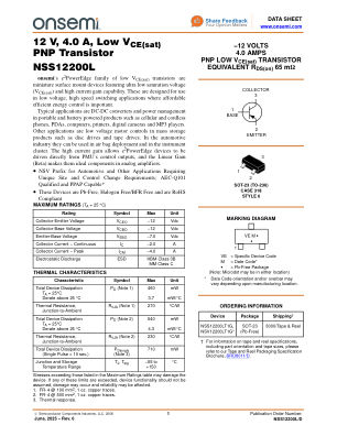 NSS12200L datasheet cover page