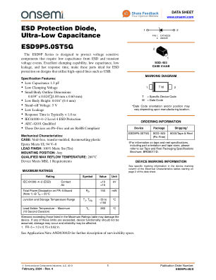 ESD9P5.0S 数据手册首页
