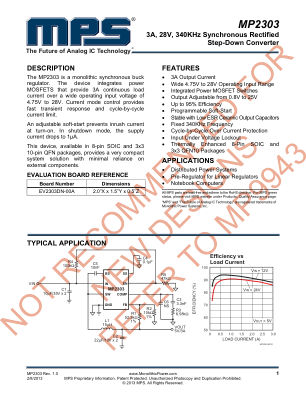 MP2303 datasheet cover page