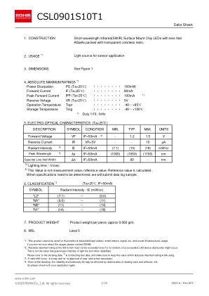 CSL0901S10T datasheet cover page