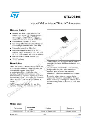 STLVDS105B datasheet cover page