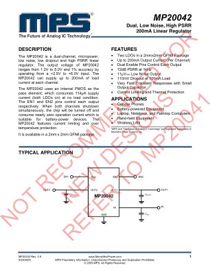 MP20042 datasheet cover page