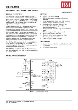 IS31FL3199-QFLS2-TR datasheet cover page