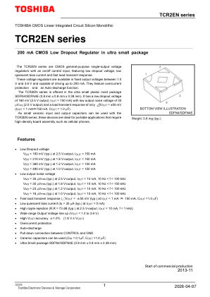 TCR2EN30 datasheet cover page