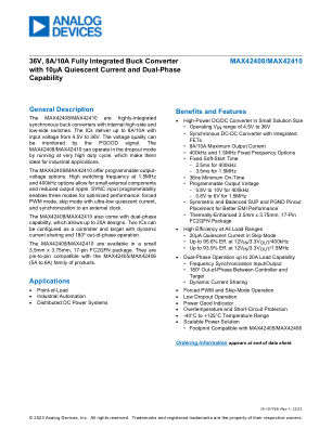 MAX42408-MAX42410 datasheet cover page