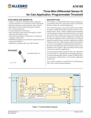 A16100 datasheet cover page