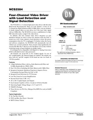 NCS2584 datasheet cover page