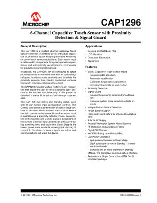 CAP1296-1-AIA-TR 数据手册首页