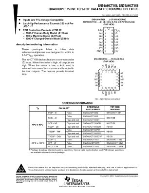 SN74AHCT158 数据手册首页