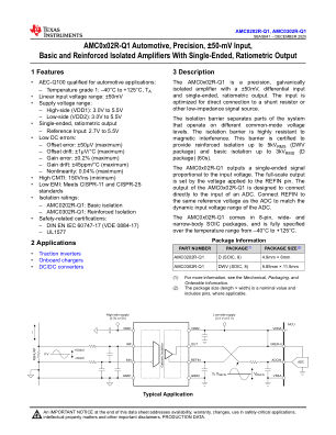 AMC0302R-Q1 datasheet cover page