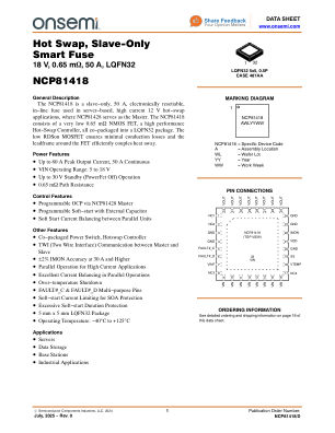 NCP81418 datasheet cover page