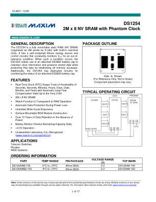 DS1254-DS1254Y datasheet cover page