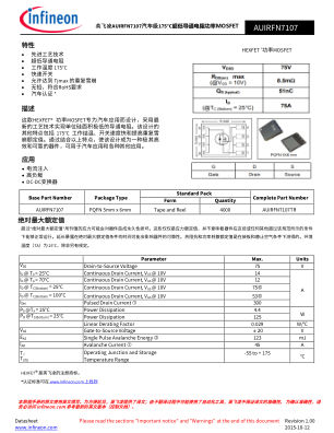 AUIRFN7107 数据手册首页