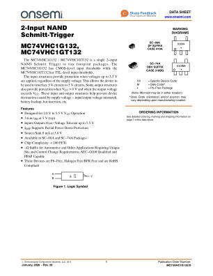 MC74VHC1G132 数据手册首页