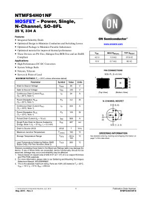 NTMFS4H01NF 数据手册首页