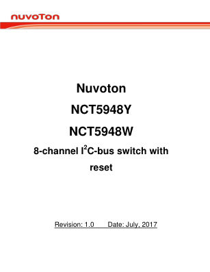 NCT5948 datasheet cover page
