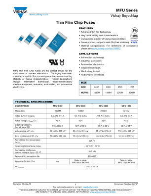 MFUSERIE datasheet cover page