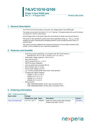 74LVC1G10GW-Q100H datasheet cover page
