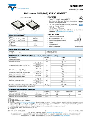 SIDR220EP 数据手册首页
