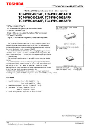 TC74VHC4053AF 数据手册首页