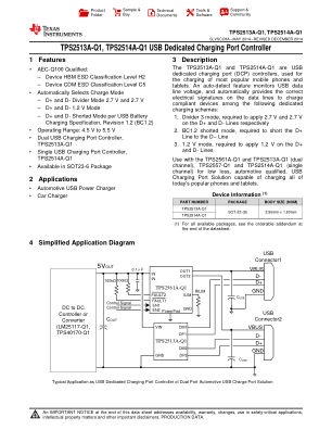 TPS2514A-Q1 datasheet cover page