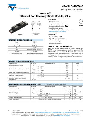VS-VSUD410CW60 datasheet cover page
