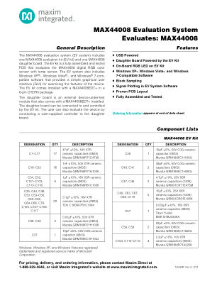 MAX44008EVSYS datasheet cover page