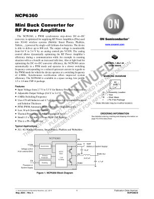 NCP6360 datasheet cover page