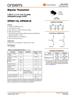 CPH3116 datasheet cover page