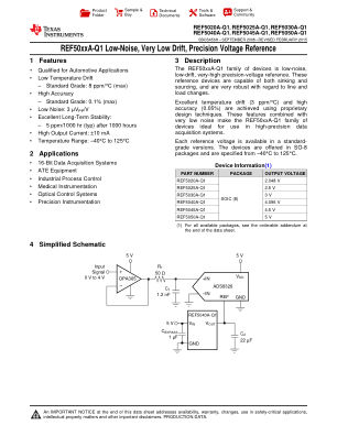 REF5050A-Q1 数据手册首页