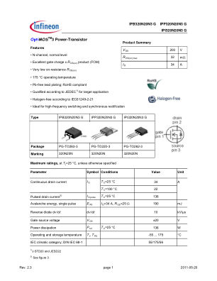 IPP-B-I-320N20N3G 数据手册首页