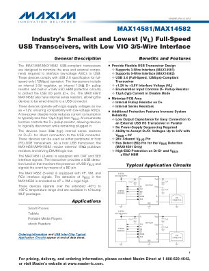 MAX14581-MAX14582 datasheet cover page