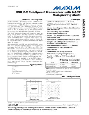 MAX3349EA datasheet cover page
