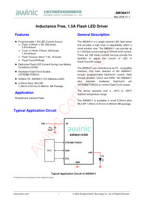 AW36411 datasheet cover page
