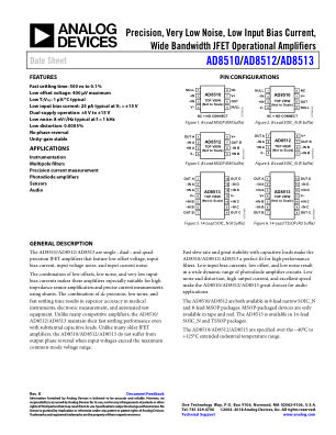 AD8510 数据手册首页