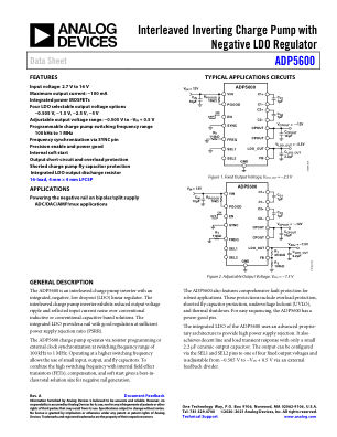 ADP5600 数据手册首页