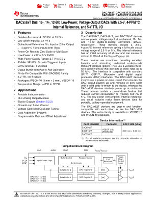 DAC8563T datasheet cover page